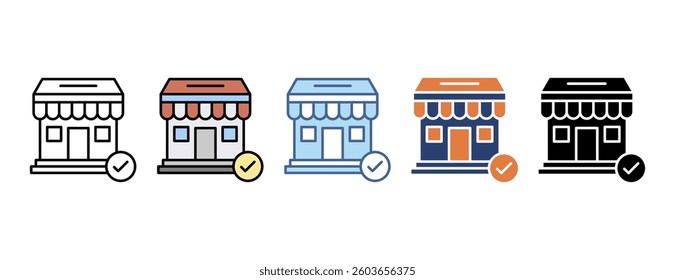 Store icon with multiple style