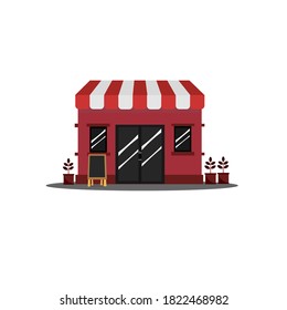 El icono de la tienda sobre fondo blanco. 