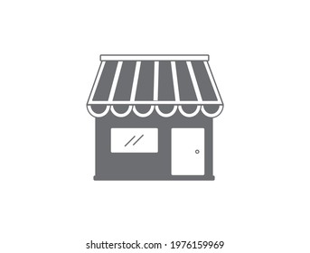 Store icon on white background.  Market shop icon design for website and mobile apps. Vector illustration.