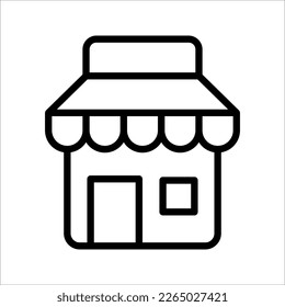 Store icon on white background. Simple store sign in modern design style for web site and mobile app