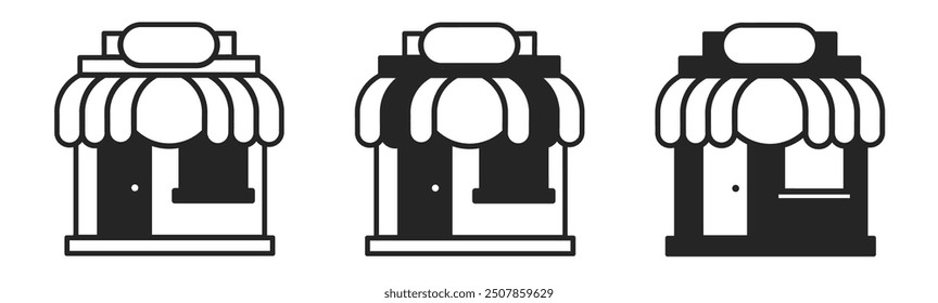 Store icon on white background. Vector logo store illustration.