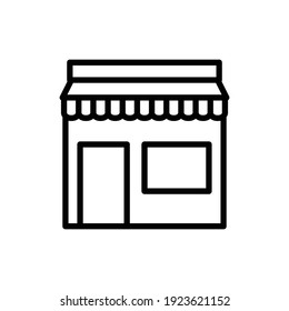 Store icon outline style for your web design, logo, UI. illustration.