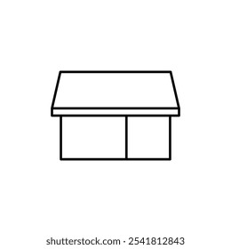 Store icon Outline vector for web ui