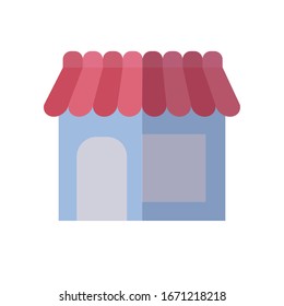 store icon over white background, flat style, vector illustration