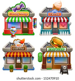 Store icon set.