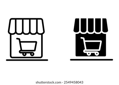 Store icon set. Store building sign. for mobile concept and web design. vector illustration on white background