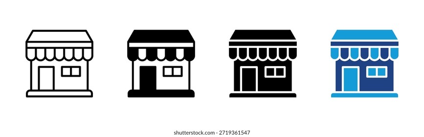 Conjunto de iconos de tienda colección de estilos múltiples