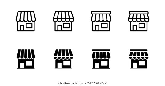 Store icon set vector illustration for web, ui, and mobile apps