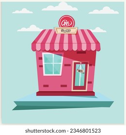 Store icon. Shop icon. Flat design. Vector illustration