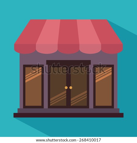 Store icon. Shop icon. Flat design. Vector illustration
