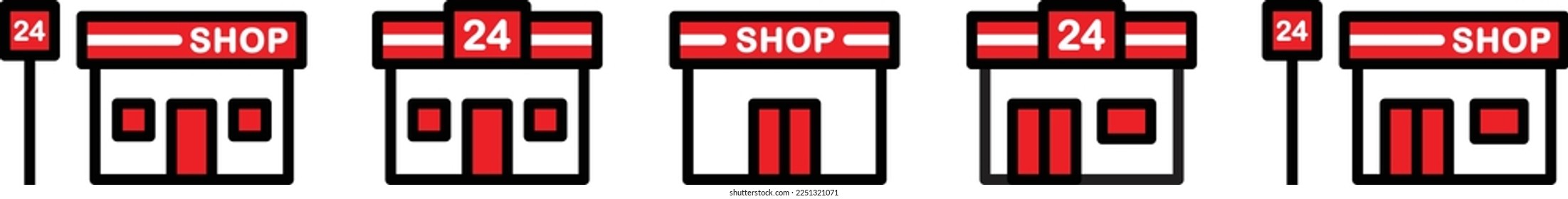 Store icon. Shop icon. Shop stall icon, Vector illustration