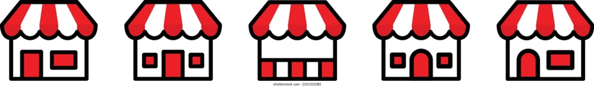 Store icon. Shop icon. Shop stall icon, Vector illustration