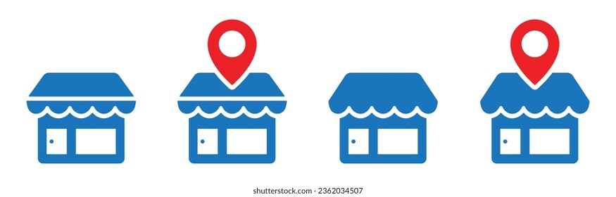 Store icon. Shop icon. Shop stall icon, Vector illustration