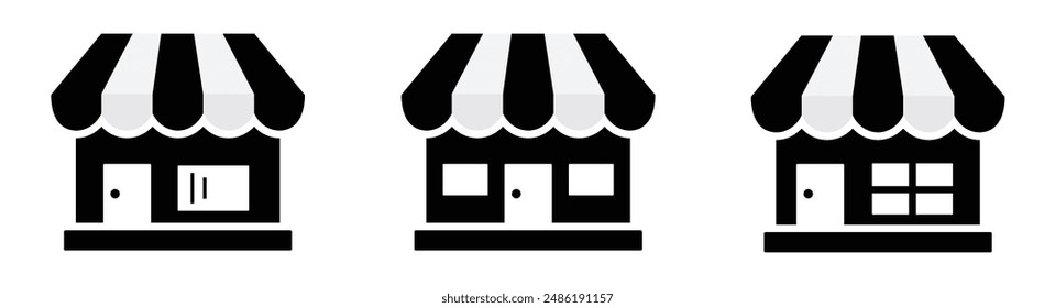 Store icon. Shop icon. Shop stall icon, Vector illustration