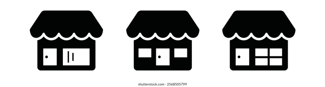 Store icon. Shop icon. Shop stall icon, Vector illustration