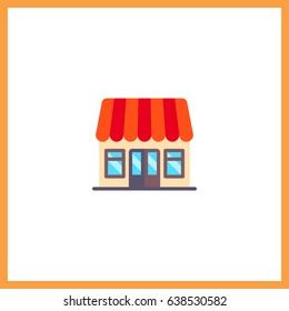 Store icon. Shop vector in flat style