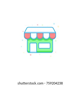 Store icon. Shop vector illustration