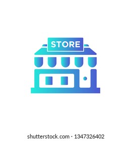 Store icon - shopping icon vector