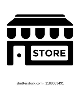 Store icon - shopping icon vector black