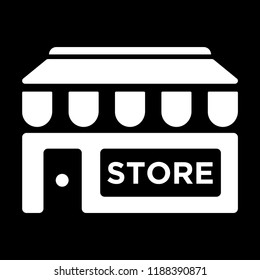 Store icon - shopping icon vector white