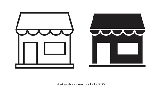 Tienda de diseños de Vector de silueta de icono. Trazos editables