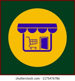 store icon. Simple filled store vector icon