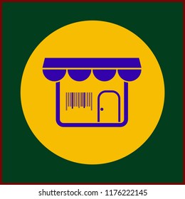 store icon. Simple filled store vector icon