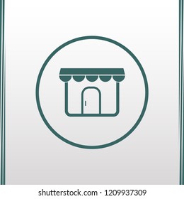 store icon. Simple filled store vector icon