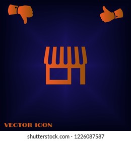 store icon. Simple filled store vector icon