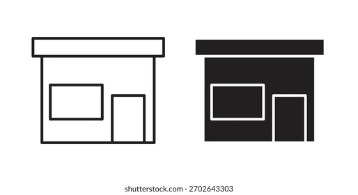 Logotipo abstracto del Diseño gráfico moderno de la tendencia plana simple del icono de la tienda