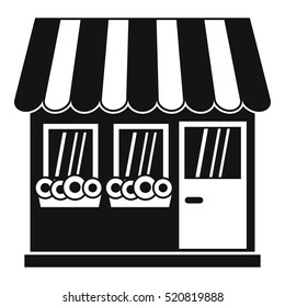 Store icon. Simple illustration of store vector icon for web