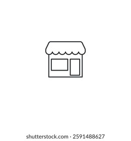 Store icon. Simple outline store vector icon