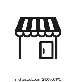 Store icon. Simple shopping icon isolated. Vector illustration