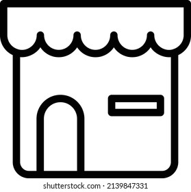 Store Icon, Startup Sign And Symbol Isolated On White Background.