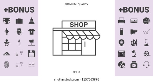 Store icon symbol - graphic elements for your design