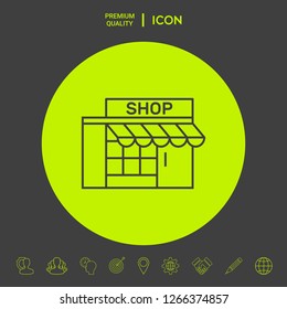 Store icon symbol. Graphic elements for your design