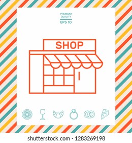 Store icon symbol. Graphic elements for your design