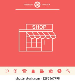 Store icon symbol. Graphic elements for your design