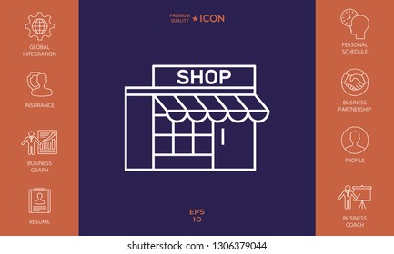 Store icon symbol. Graphic elements for your design