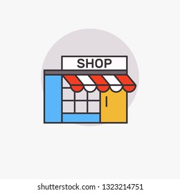 Store icon symbol. Graphic elements for your design