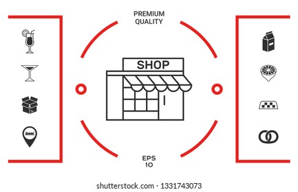 Store icon symbol. Graphic elements for your design