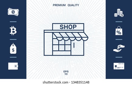 Store icon symbol. Graphic elements for your design