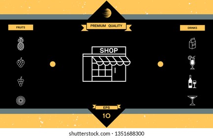 Store icon symbol. Graphic elements for your design