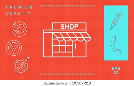 Store icon symbol. Graphic elements for your design