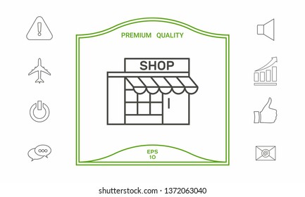 Store icon symbol. Graphic elements for your design