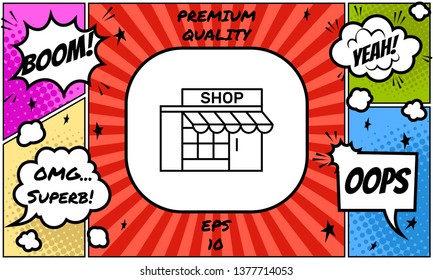 Store icon symbol. Graphic elements for your design