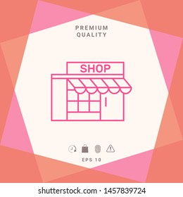 Store icon symbol. Graphic elements for your design