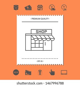 Store icon symbol. Graphic elements for your design