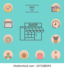 Store icon symbol. Graphic elements for your design