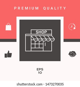 Store icon symbol. Graphic elements for your design